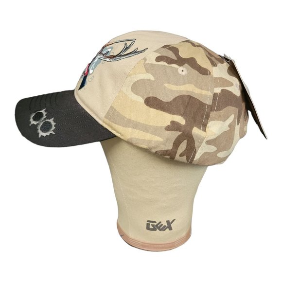 Hunters Club Back Brown Camo Stich Strapback Cap Trucker Hunter Hat Coast NEW - Picture 7 of 11